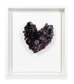 "Blackened Heart" Abstract Wall Art Sculpture, 2023