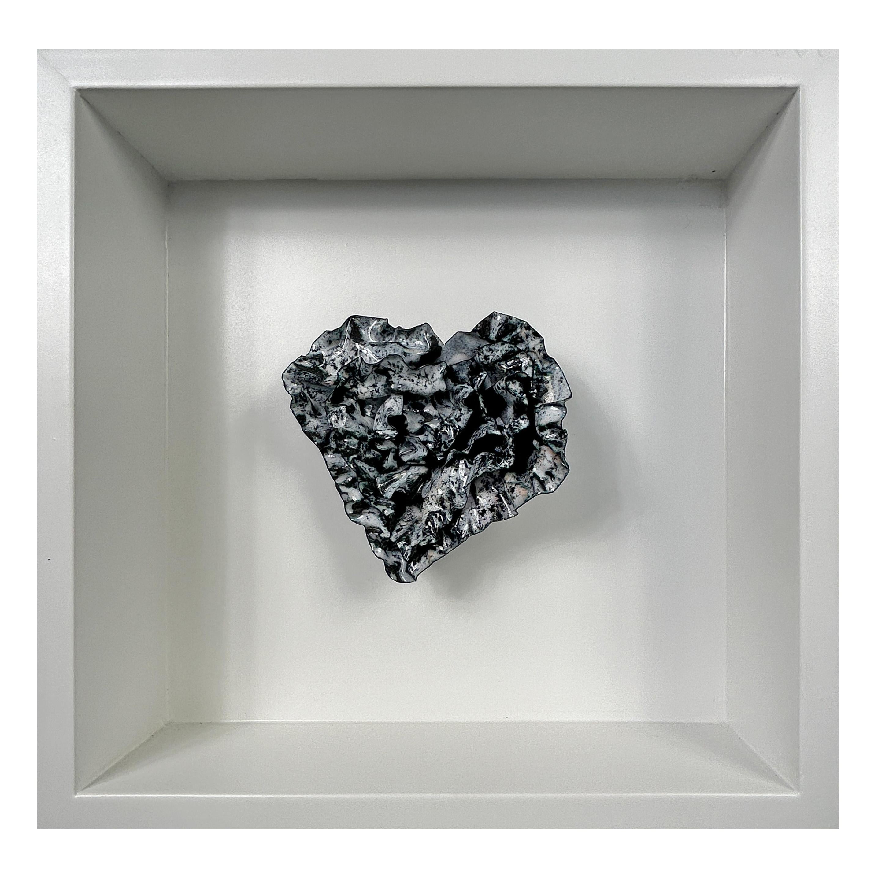 Sherry Been Abstract Sculpture - "Inquisitive Heart" Abstract Wall Art Sculpture, 2024