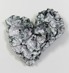 "Lavender Heart" Abstract Wall Art Sculpture, 2023