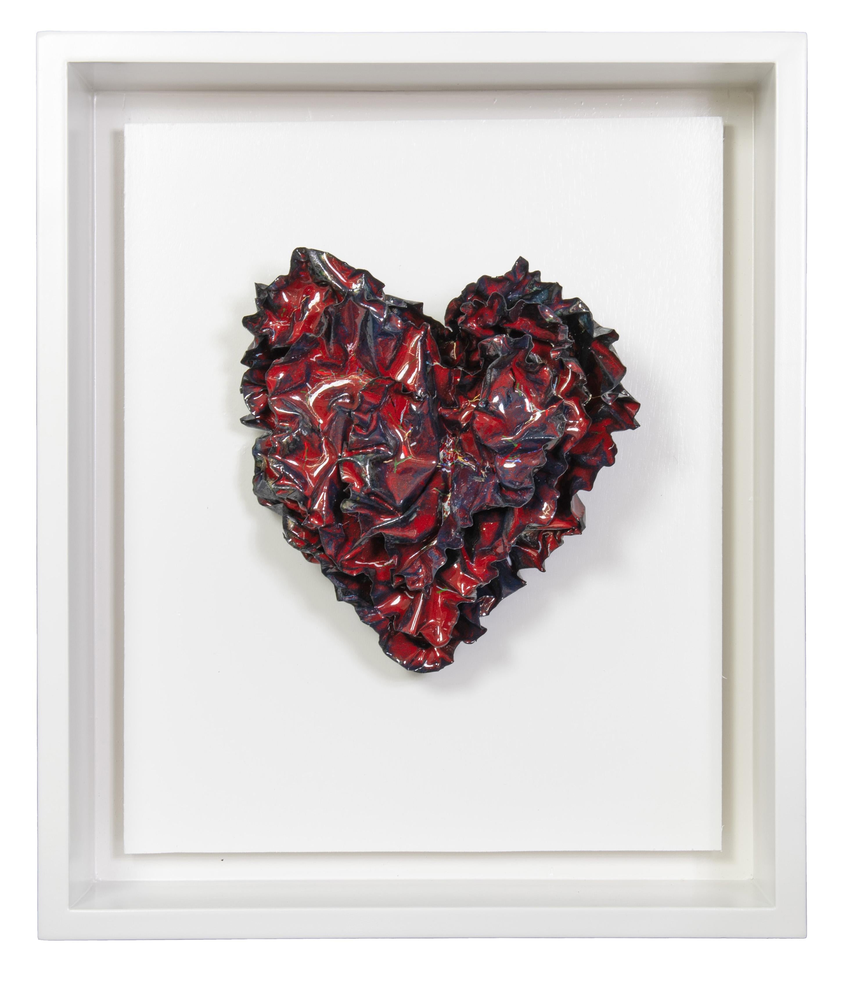 Sherry Been Abstract Sculpture – Abstrakte Wandskulptur "Ooh La La Heart", 2023