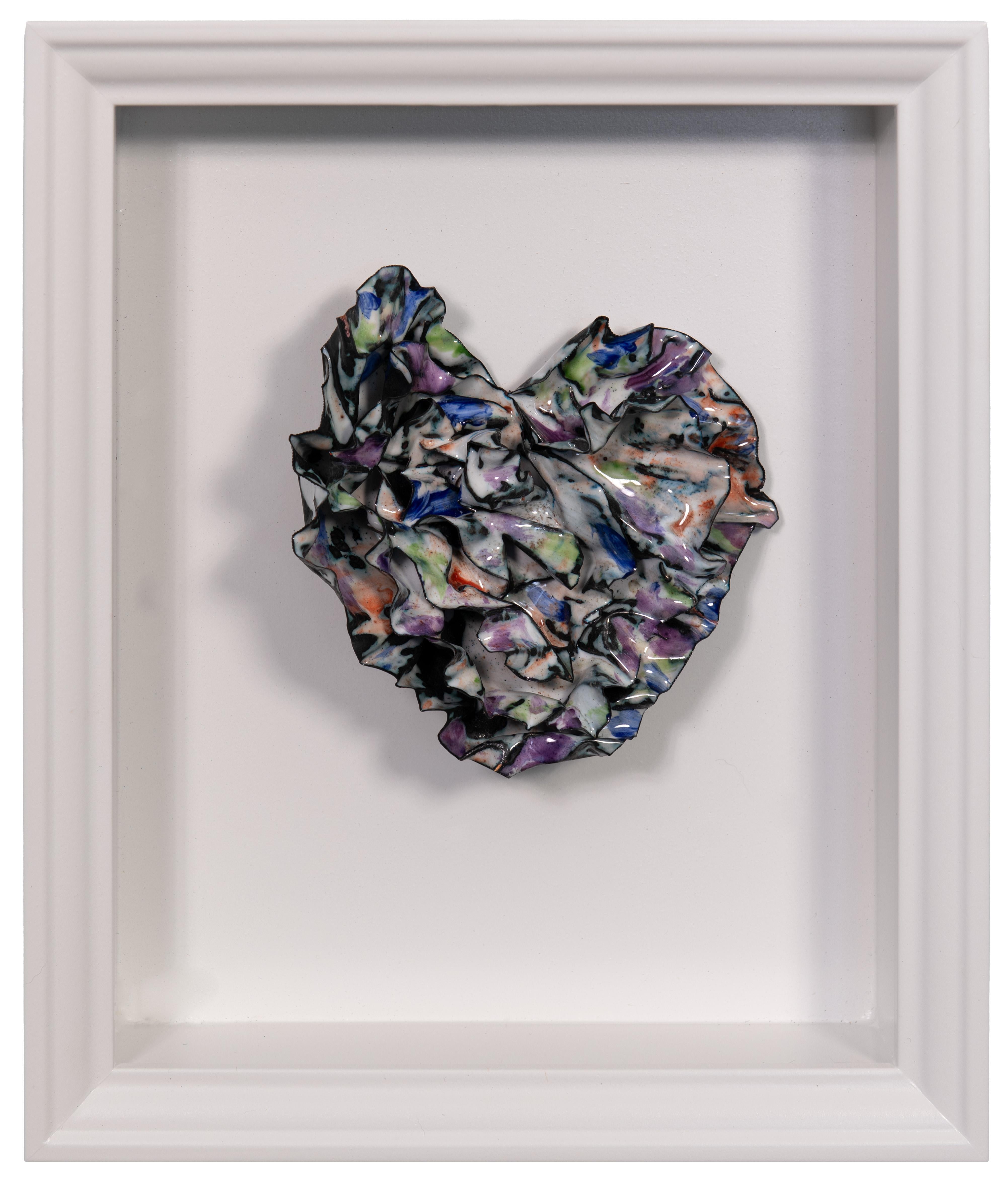 Sculpture murale abstraite « Prismatic Heart », 2023 