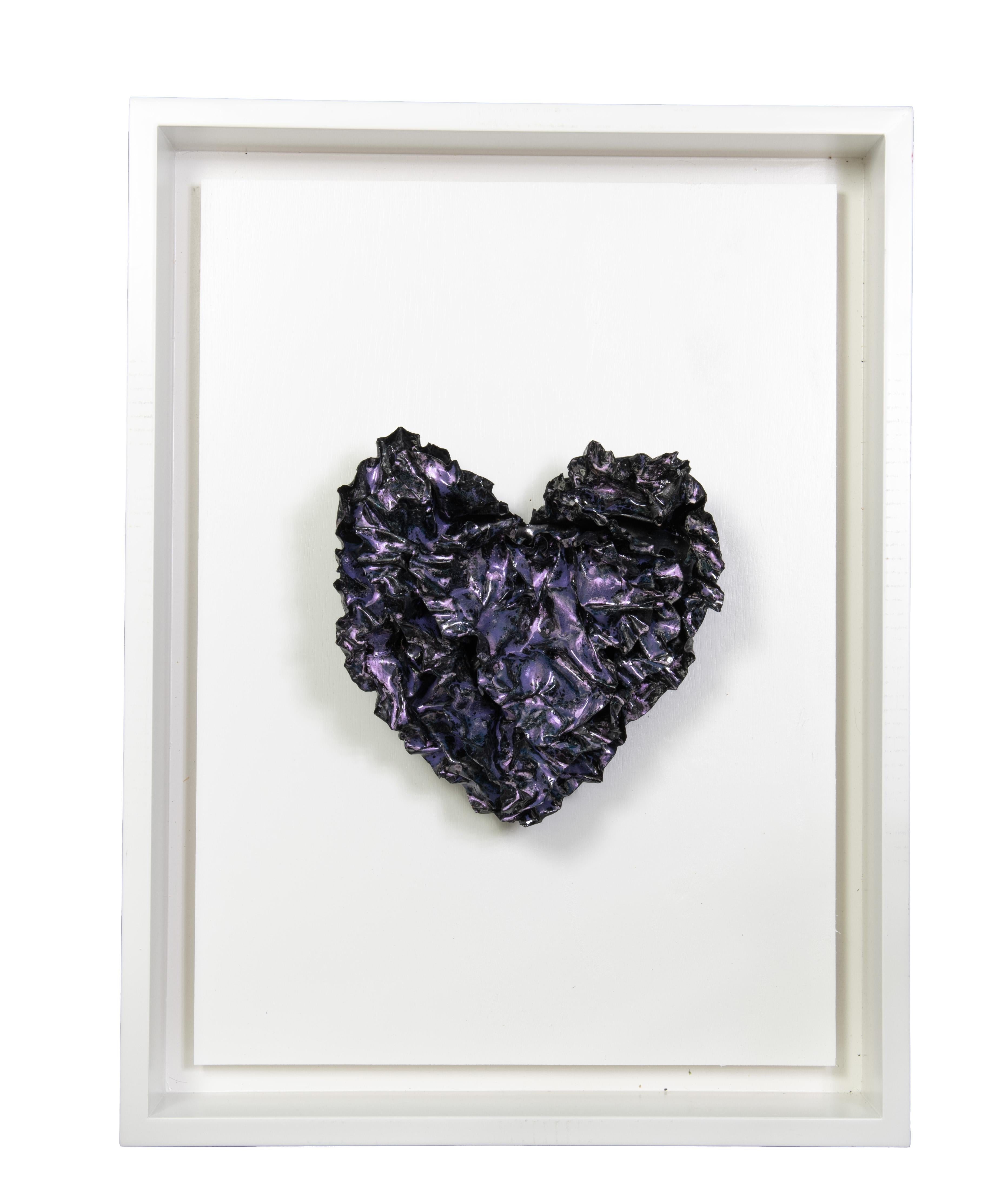 Sherry Been Abstract Sculpture – Abstrakte Wandskulptur „Shimmering Heart“ aus der Zeit des Schimmerns, 2023