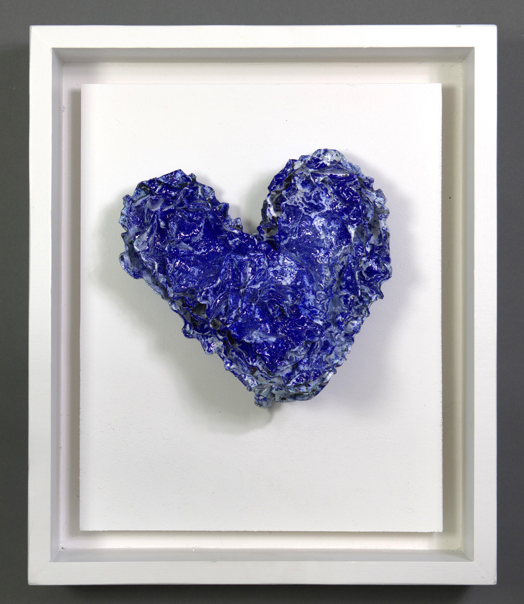 Sherry Been Abstract Sculpture - "Splattered Heart" Abstract Wall Art Sculpture, 2023