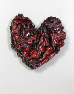 "Sultry Heart" Abstract Wall Art Sculpture, 2023