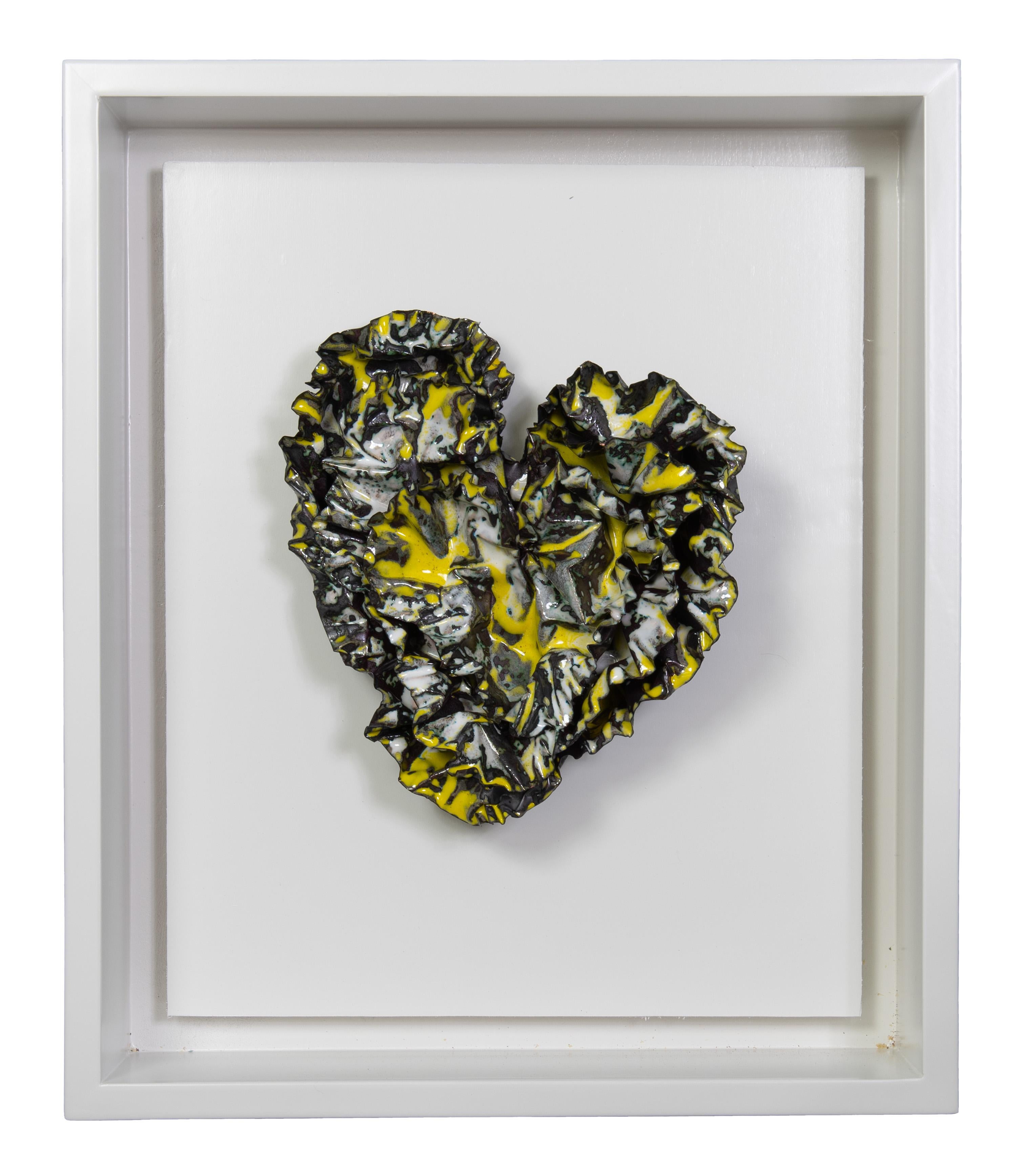 Sherry Been Abstract Sculpture - "Sun Heart" Abstract Wall Art Sculpture, 2023