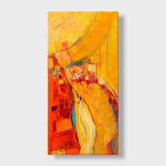 Pittura astratta a tecnica mista, "Wake To Warmth" (Risveglio al calore)