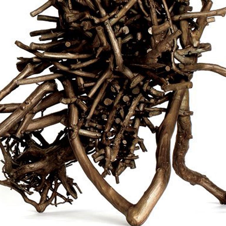 Drought-Wagen (Gold), Abstract Sculpture, von Sherry Owens