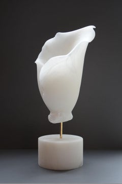 Lily, Hand Carved Italian Alabaster Stone Sculpture