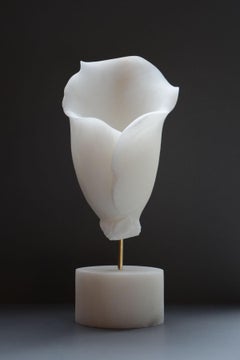 Lily, Hand Carved Italian Alabaster Stone Sculpture