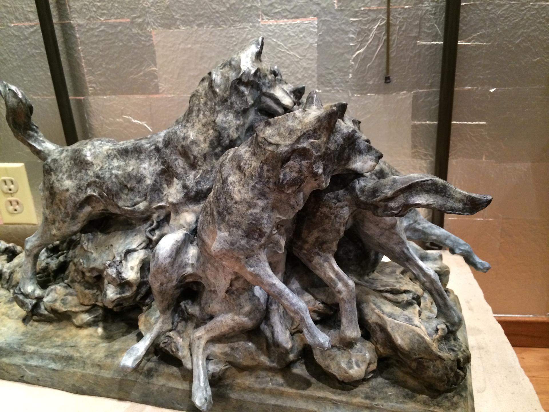 The Game of Alpha - Gold Still-Life Sculpture by Sherry Salari Sander