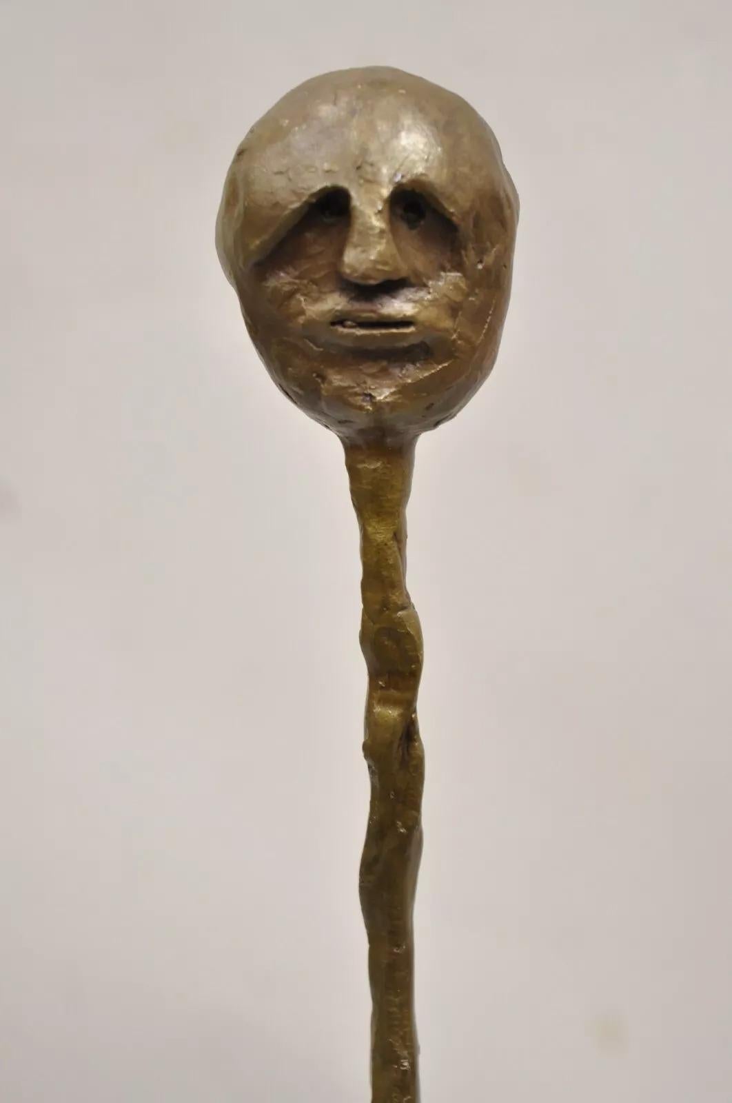 Sheryl C. Benjamin Escultura Brutalista Moderna Abstracta Figura Serpentina de Bronce Moderno en venta