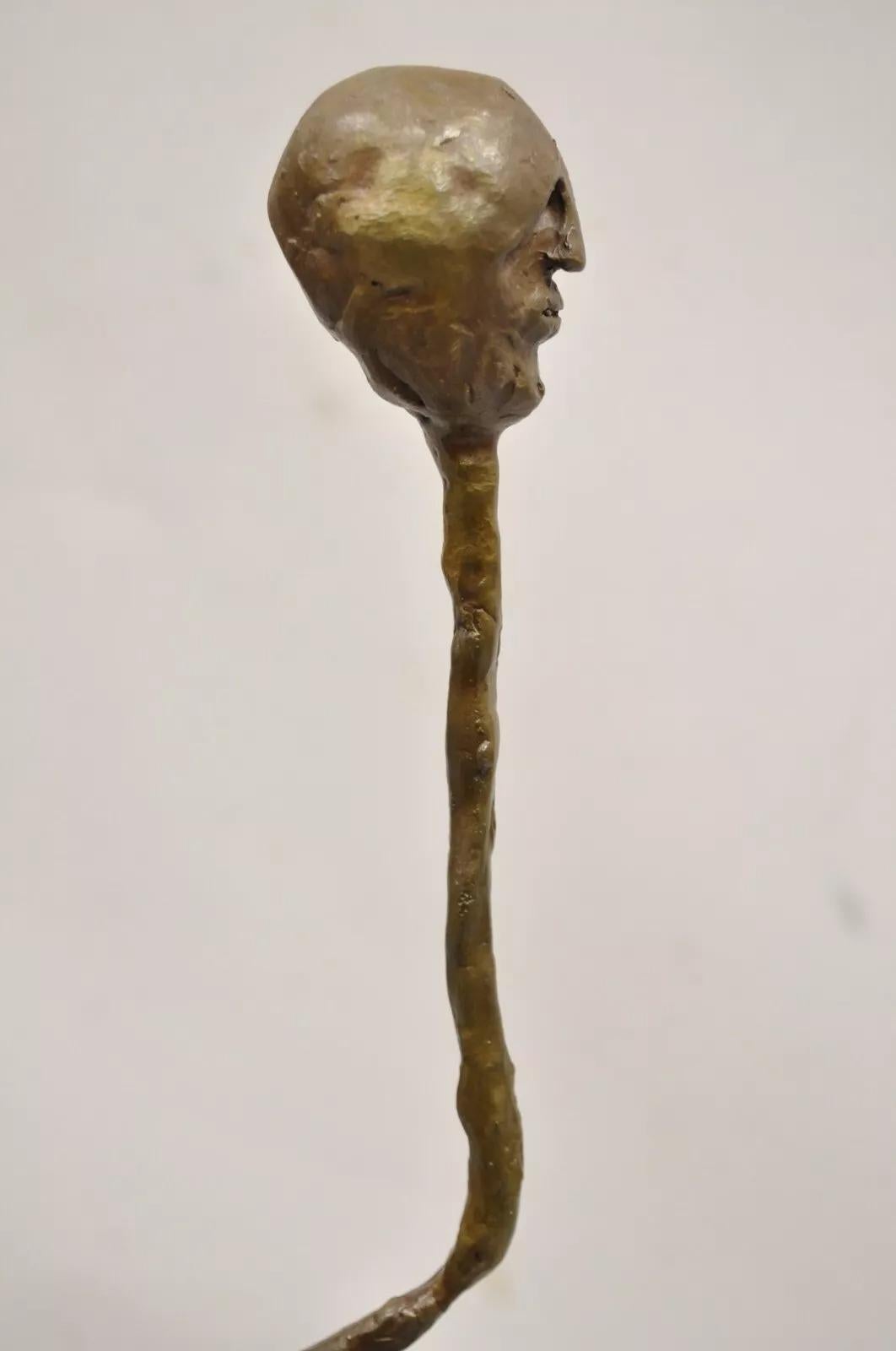 Sheryl C. Benjamin Escultura Brutalista Moderna Abstracta Figura Serpentina de Bronce en venta 1
