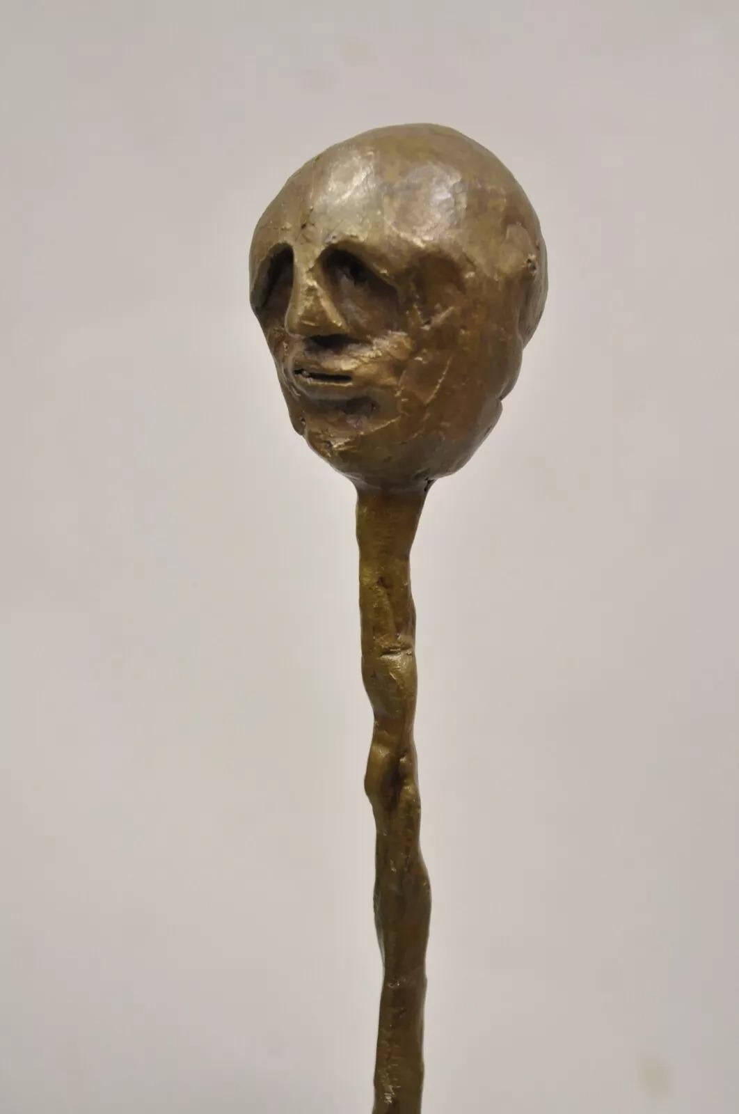 Sheryl C. Benjamin Escultura Brutalista Moderna Abstracta Figura Serpentina de Bronce en venta 2