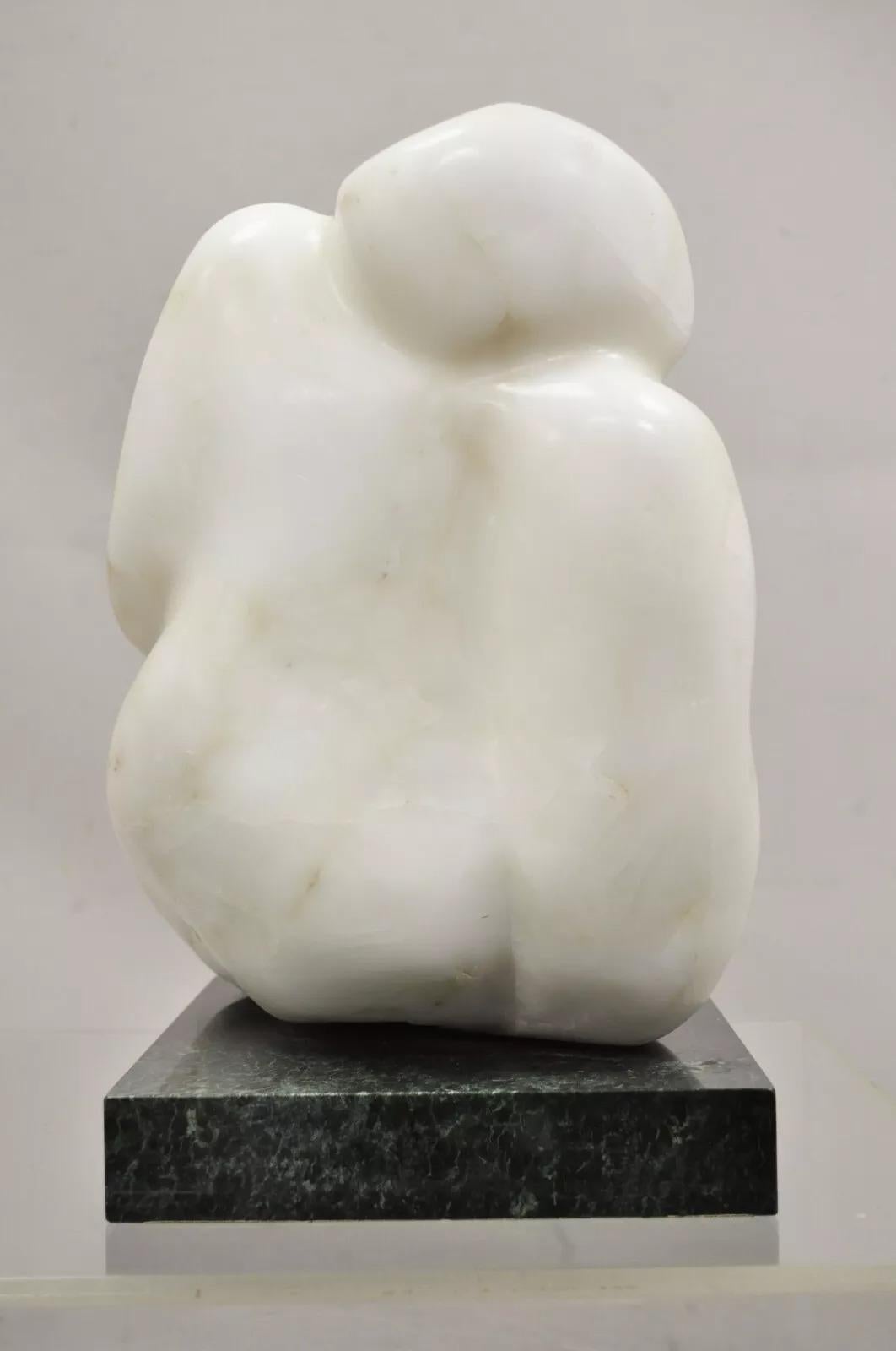 Sheryl C. Benjamin Marble Nude Figure Abstract Sculpture On Marble Base For Sale 4
