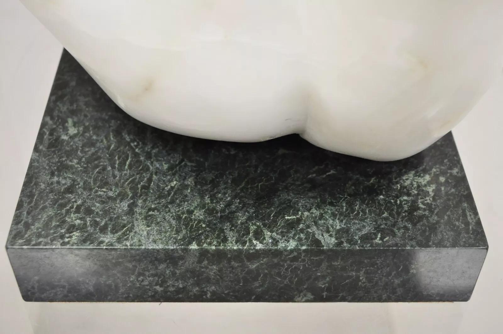 Sheryl C. Benjamin Marble Nude Figure Abstract Sculpture On Marble Base For Sale 5