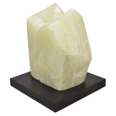Sheryl C. Benjamin Modern Abstract Carved Onyx Polished Stone Sculpture