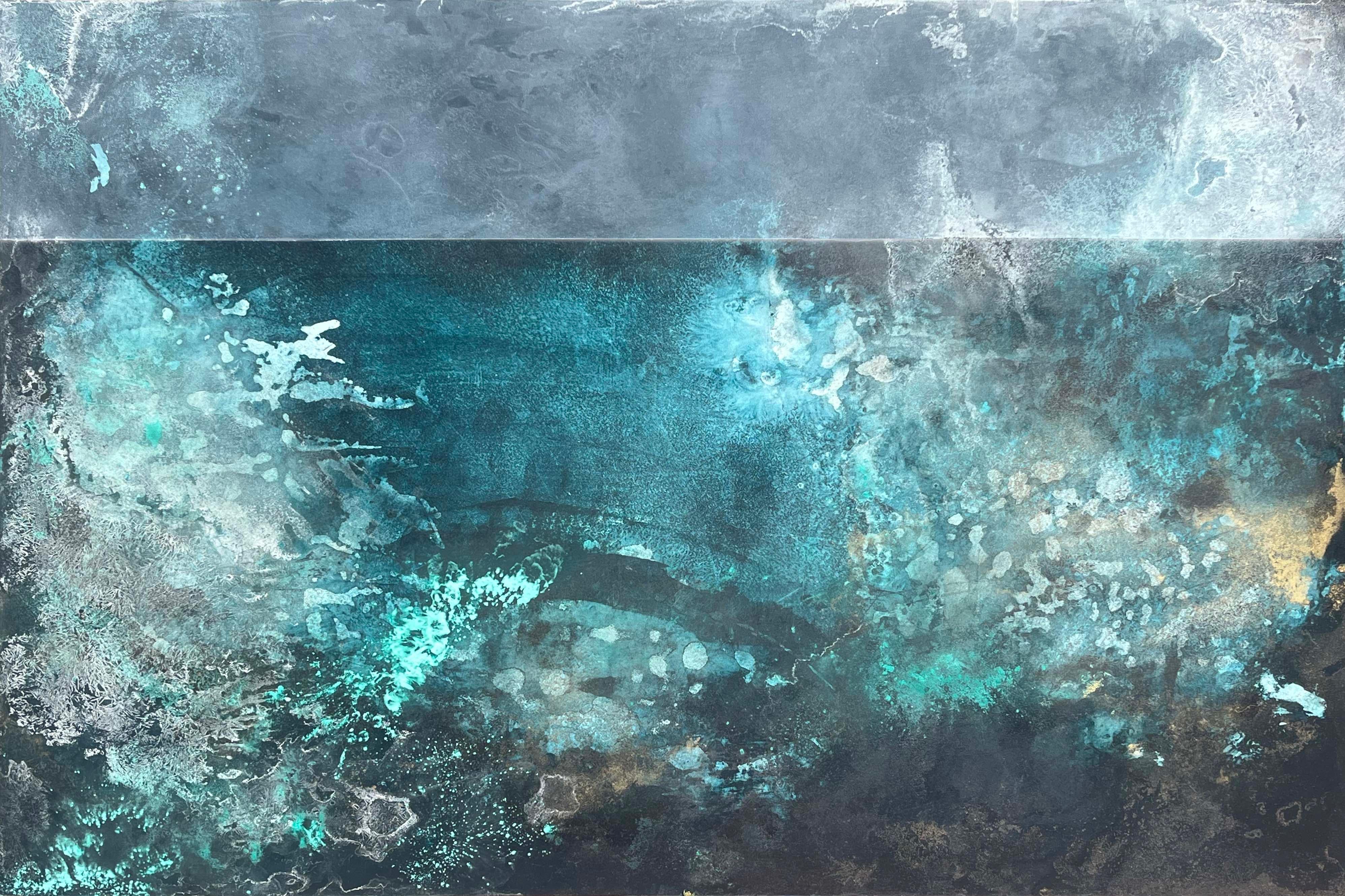 Sheryl Daane Chestnut Abstract Painting – Ozeanisch
