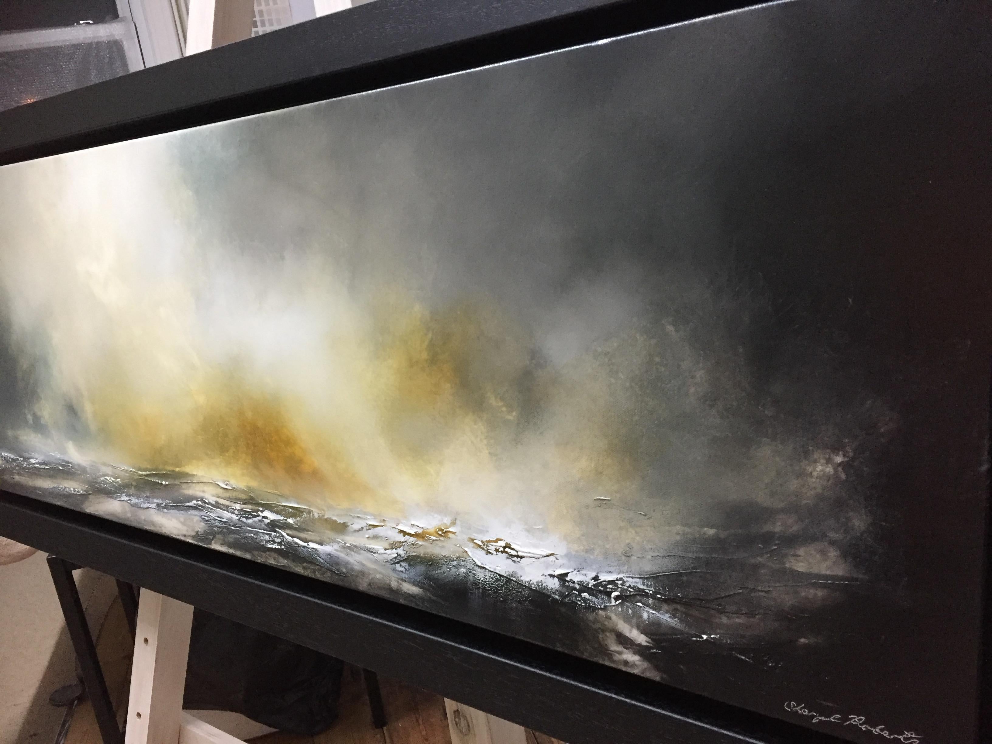 Sheryl Roberts
A Distant Stillness
Original Painting
Oil and Acrylic on Canvas
Signed
Sold Framed
(Please note that in situ images are purely an indication of how a piece may look).

A dramatic depiction of the powerful skies over the windswept
