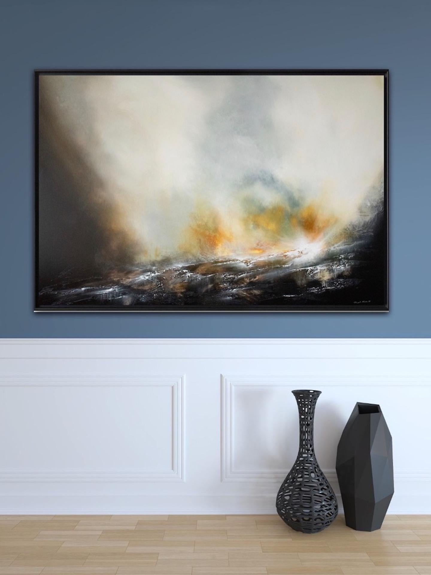 Sheryl Roberts
The Trail of Happiness
Original Landscape Painting
Oil and Acrylic Paint on Canvas
Size: H 106cm x W 156cm
Sold in a Black Float Frame
(Please note that in situ images are purely an indication of how a piece may look).

The Trail of
