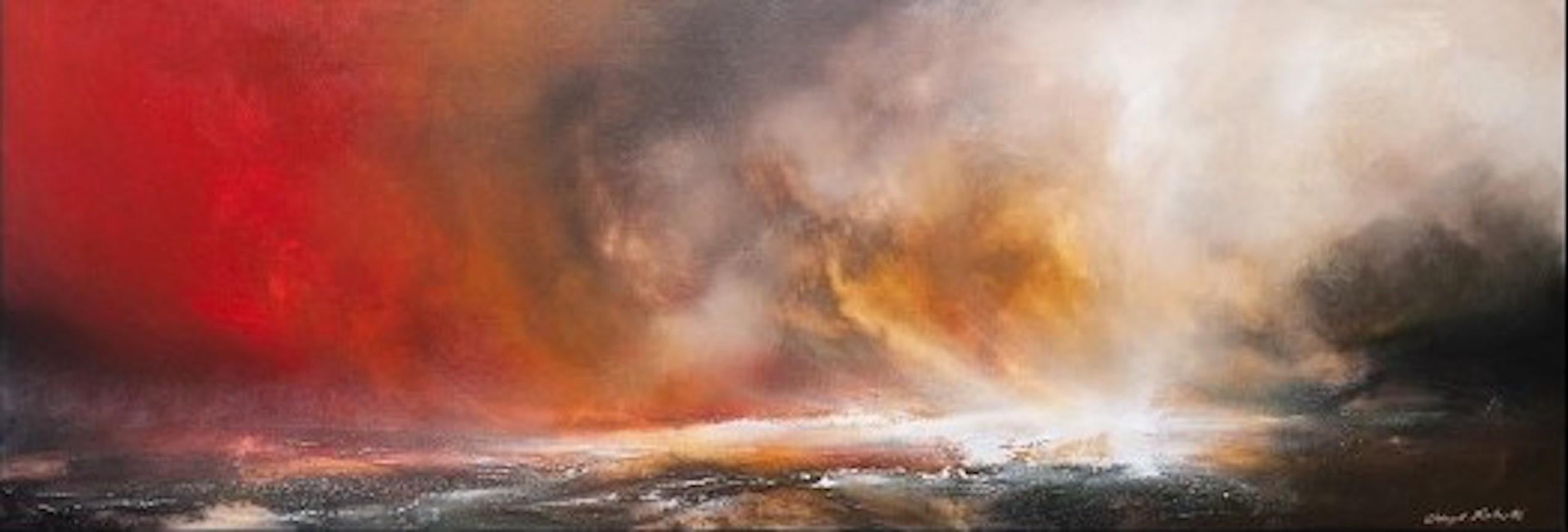 Sheryl Roberts Abstract Painting - The Royal Storm, Original Skyscape Painting, Contemporary Statement Art 