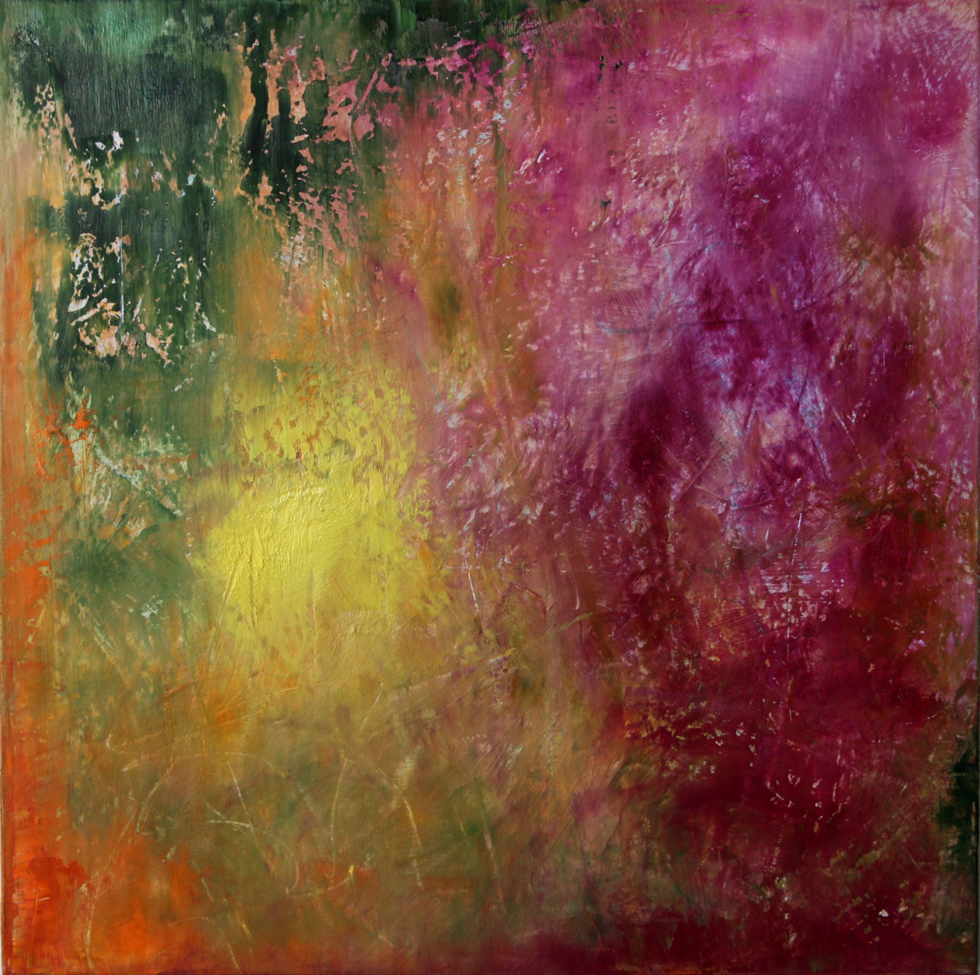 Sheryl Tempchin Abstract Painting - Am I There Yet, Painting, Oil on Canvas