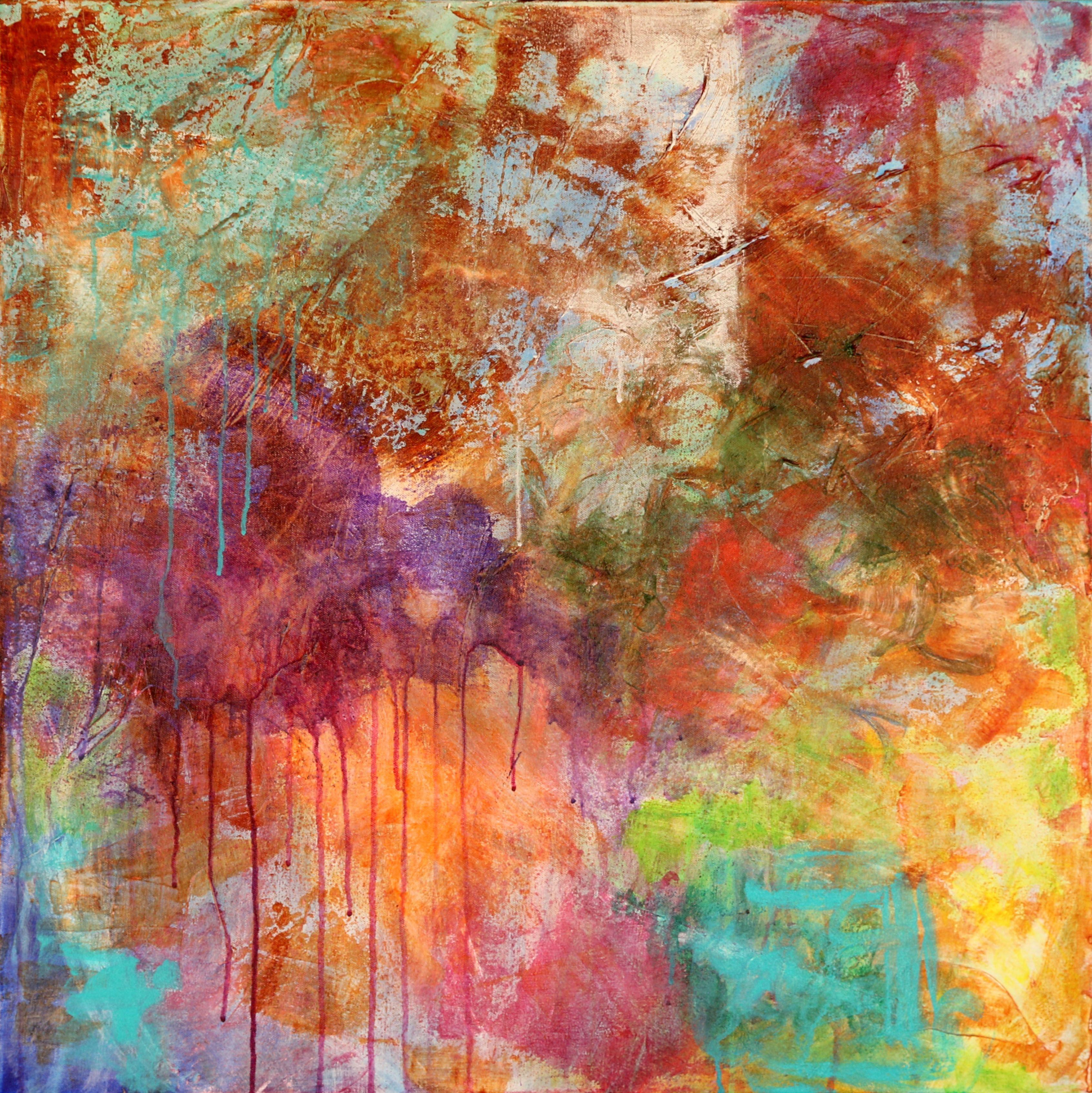 Abstract Painting de Sheryl Tempchin - Otoñal, Pintura, Acrílico sobre lienzo