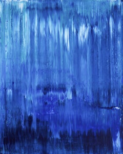 Blaues blaues Wasser 2, Gemälde, Acryl auf Leinwand