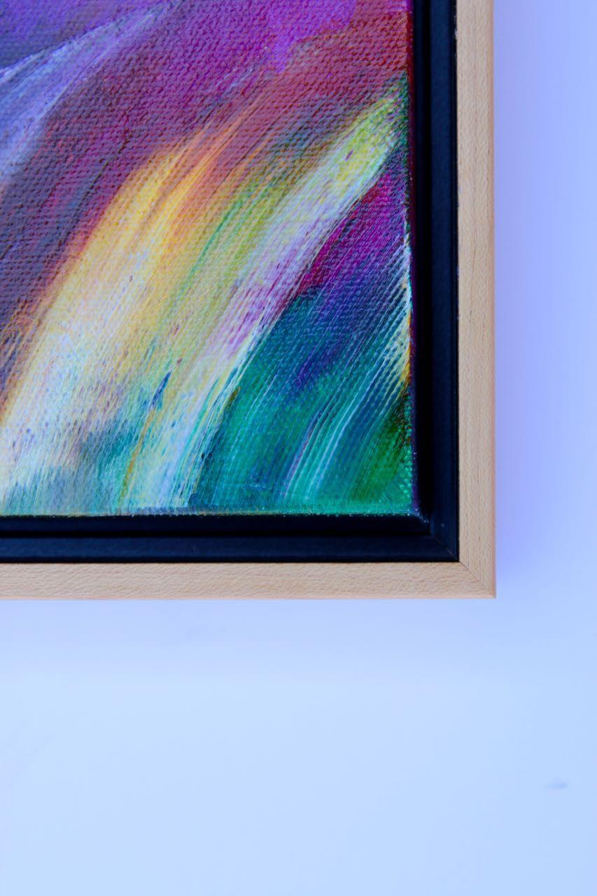 Botanica, Pittura, Olio su tela - Abstract Painting Viola di Sheryl Tempchin