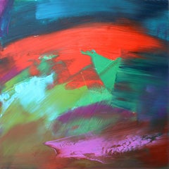 Danza en la oscuridad, Pintura, Óleo sobre panel de madera