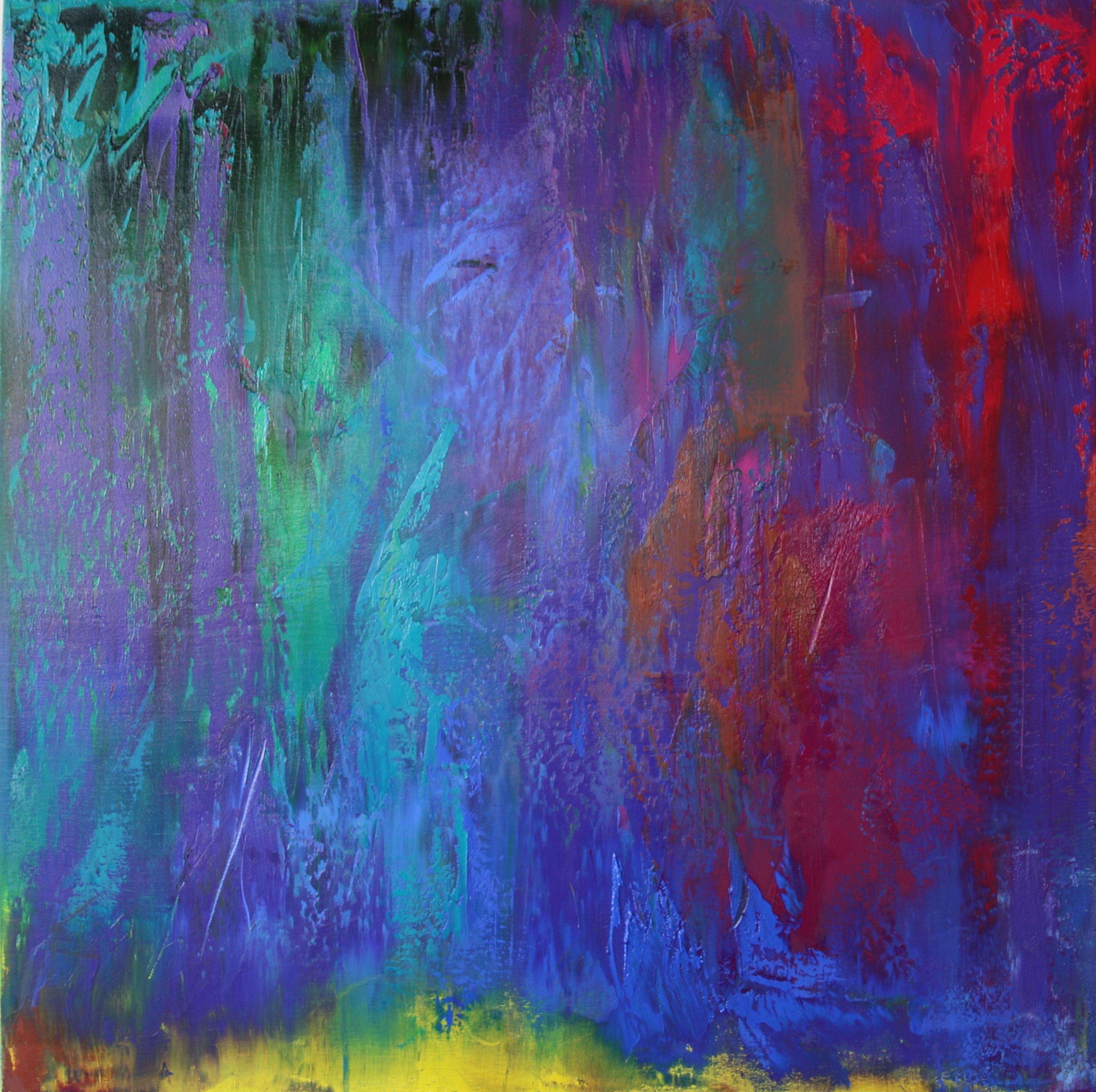 Sheryl Tempchin Abstract Painting - Darkling, Painting, Oil on Canvas