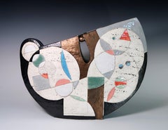 Abstract Ceramic Sculpture 'Moonlight Underwater'