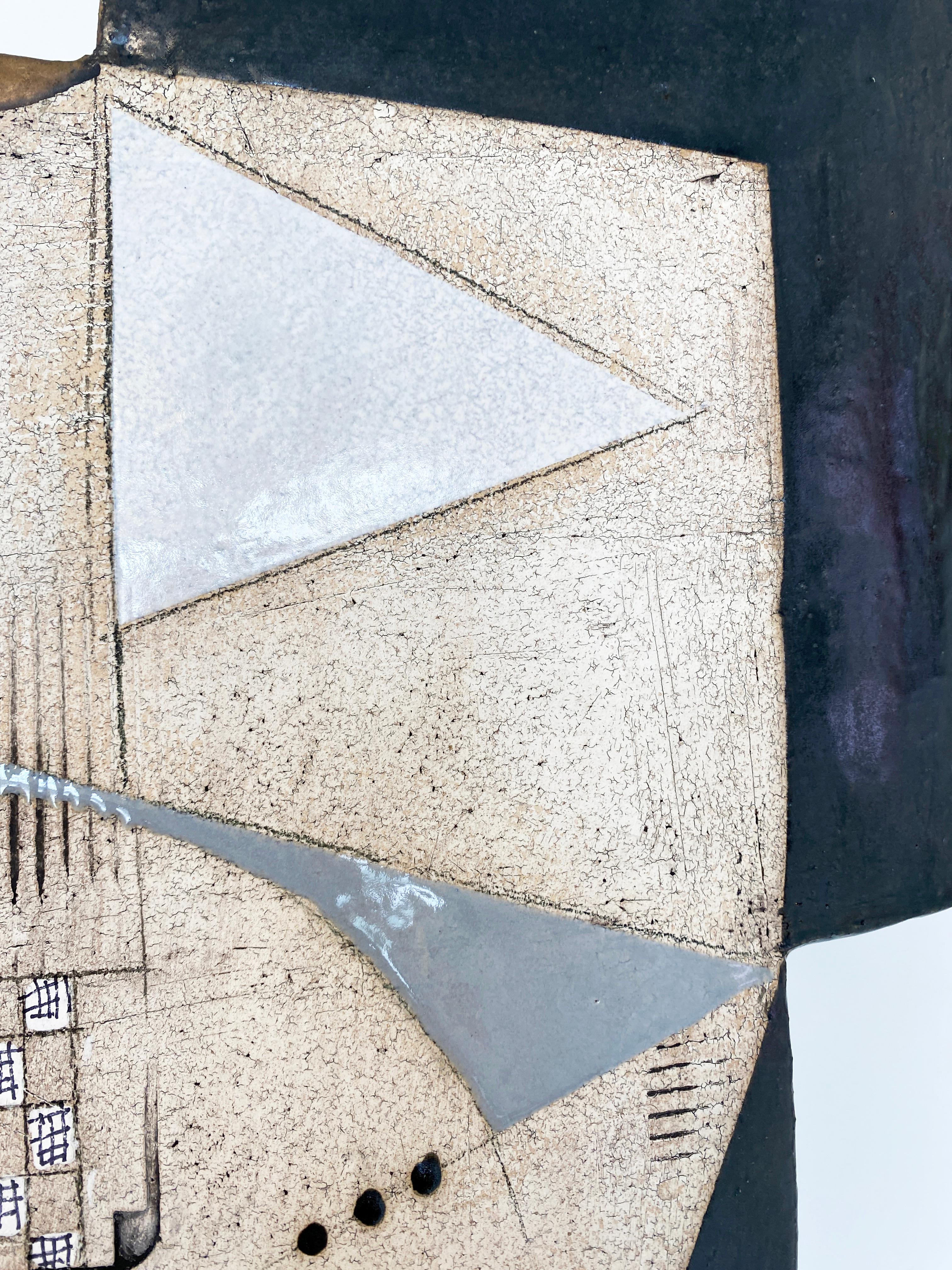 Contemporary Ceramic Abstract Sculpture by Sheryl Zacharia 'Robins Egg Moon' 9