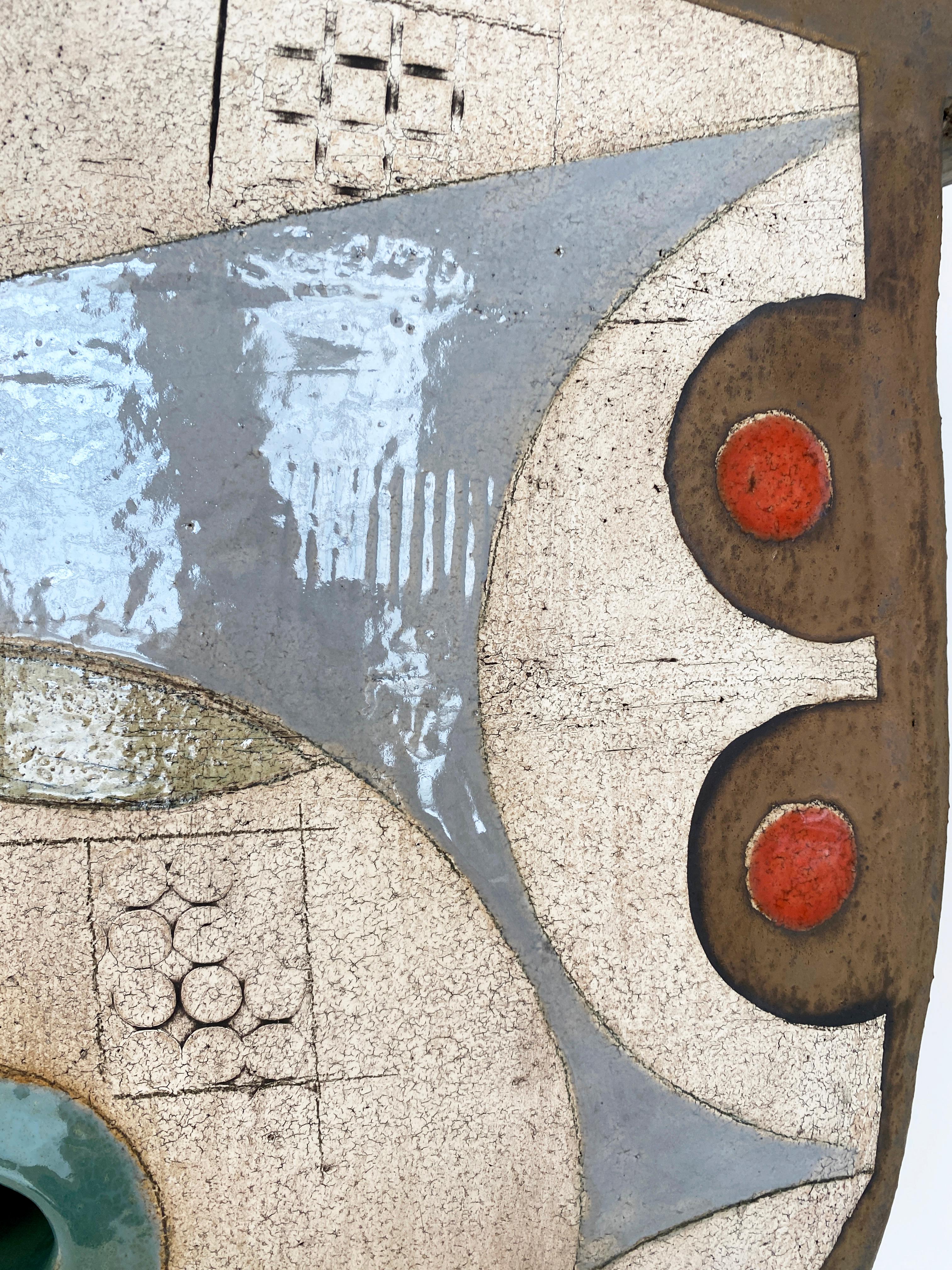 Contemporary Ceramic Abstract Sculpture by Sheryl Zacharia 'Robins Egg Moon' 5