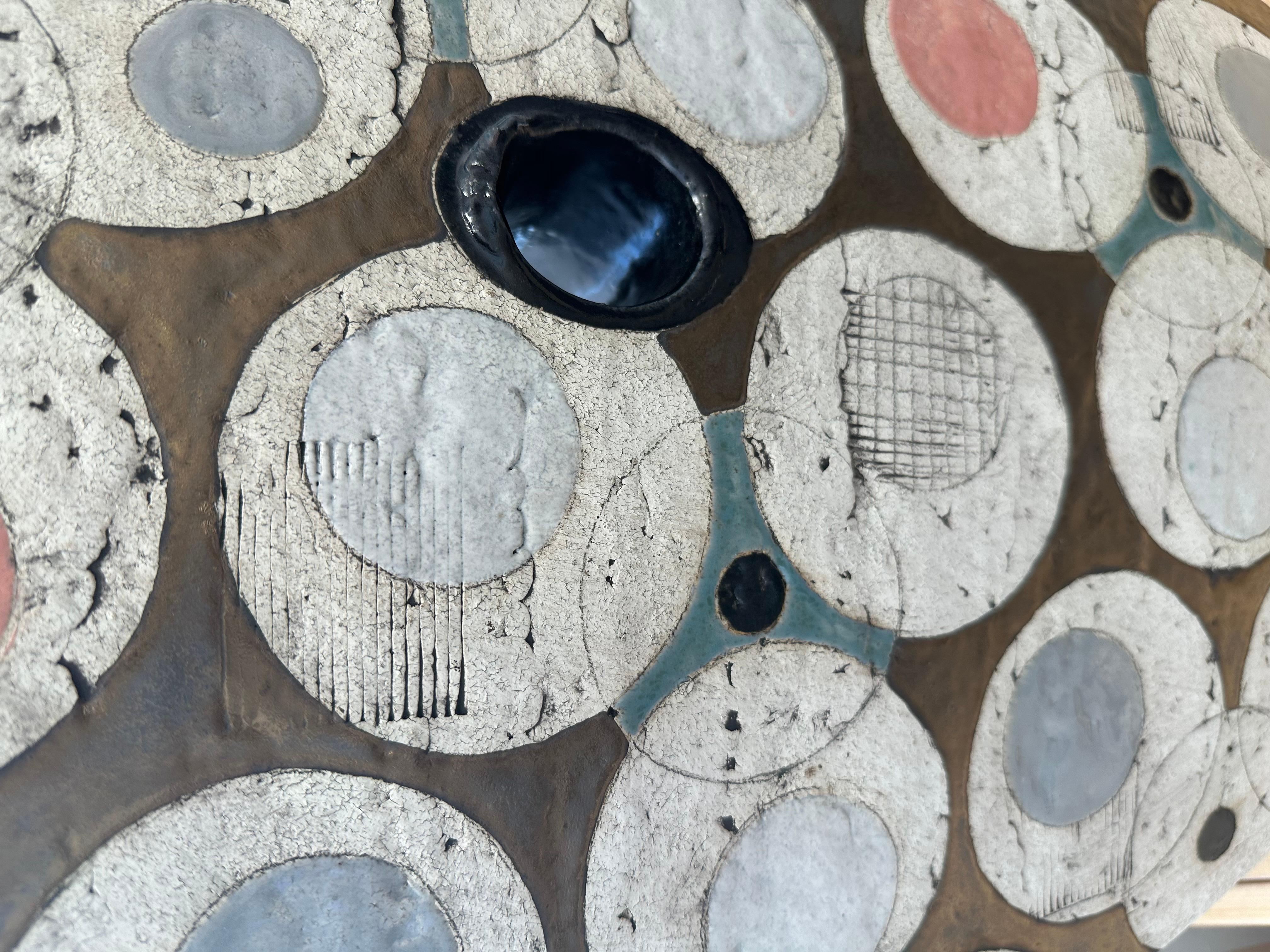 Contemporary Ceramic Abstract Sculpture by Sheryl Zacharia 'Saturn's Moon' For Sale 2