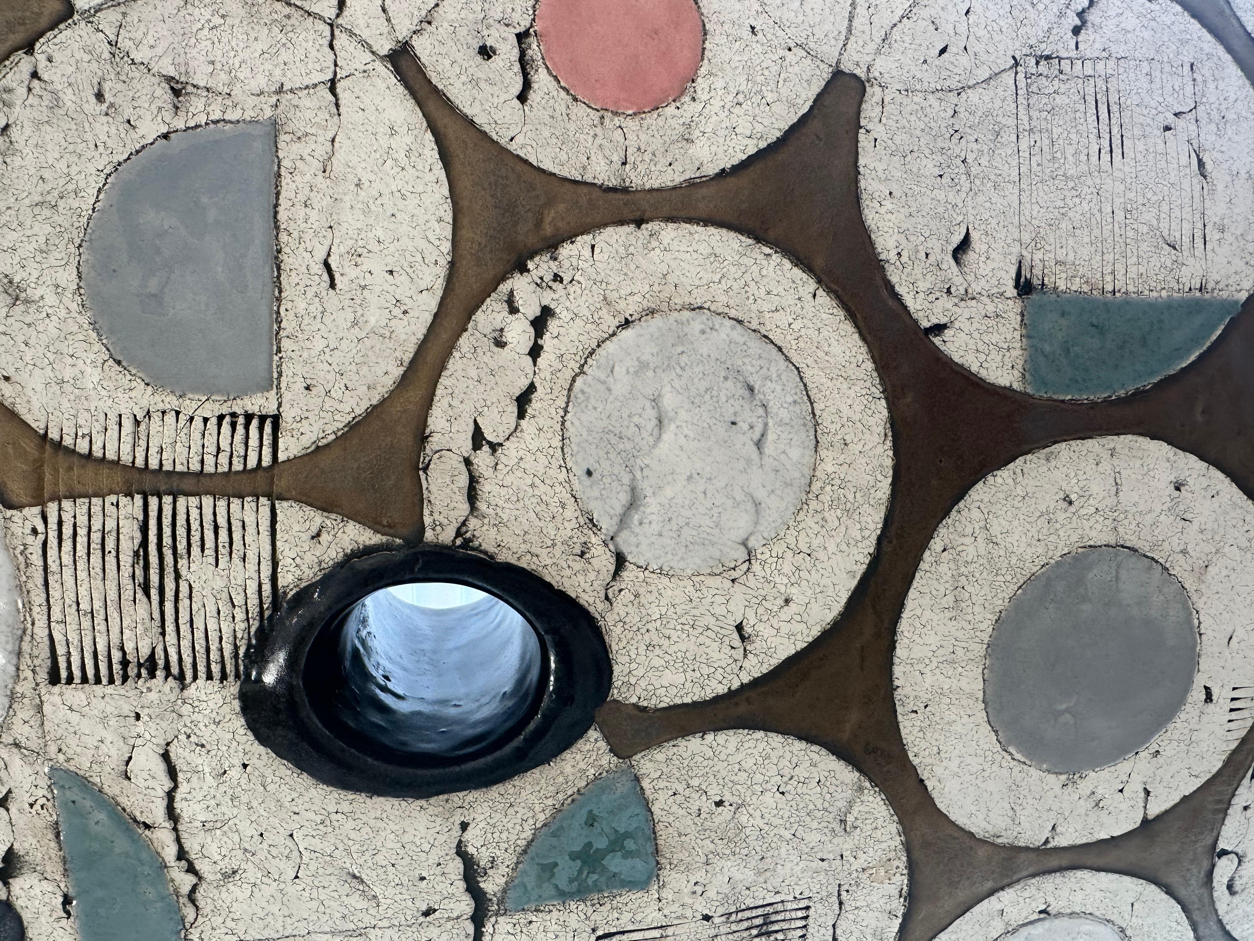 Contemporary Ceramic Abstract Sculpture by Sheryl Zacharia 'Saturn's Moon' For Sale 3