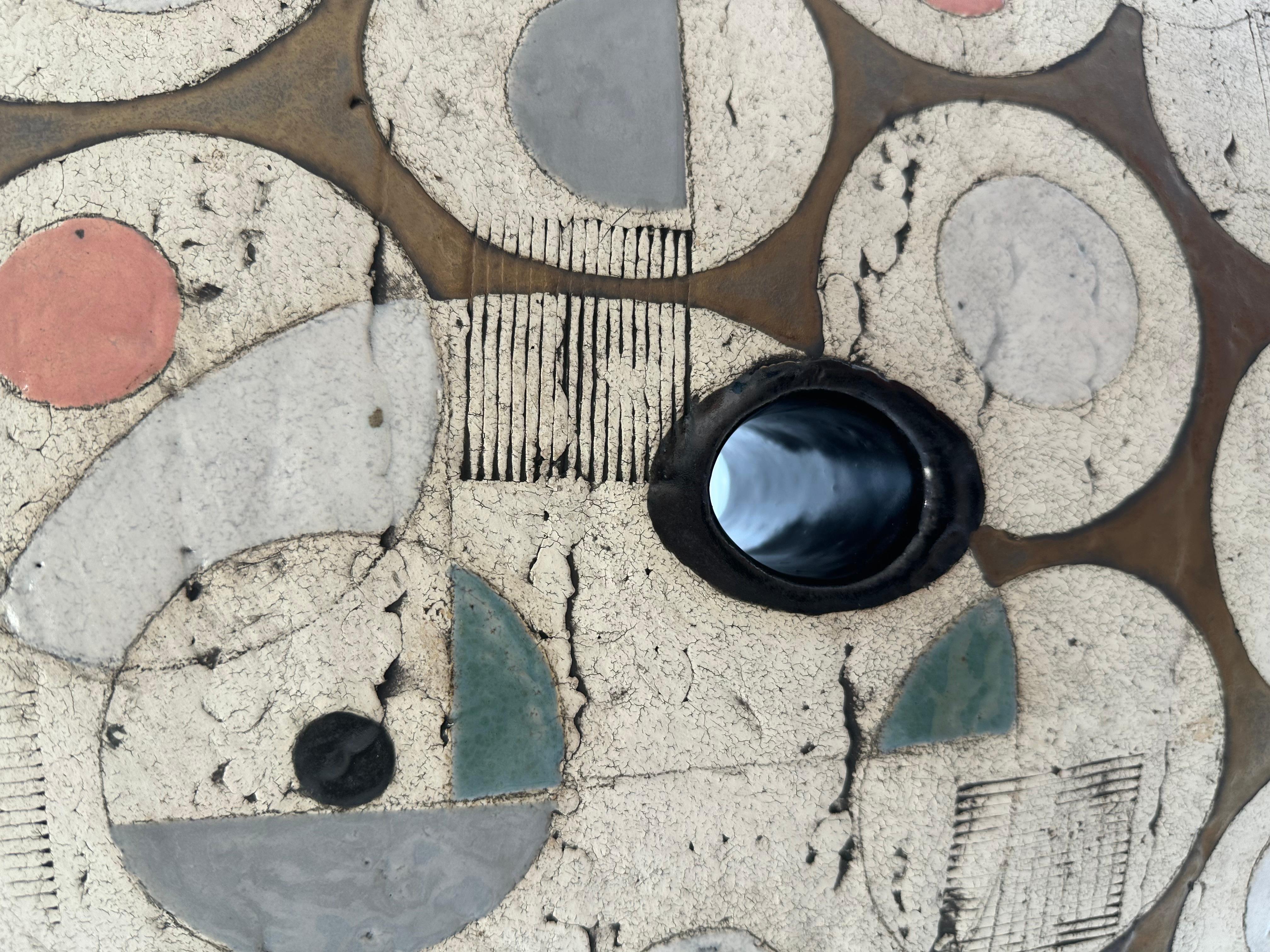 Contemporary Ceramic Abstract Sculpture by Sheryl Zacharia 'Saturn's Moon' For Sale 5