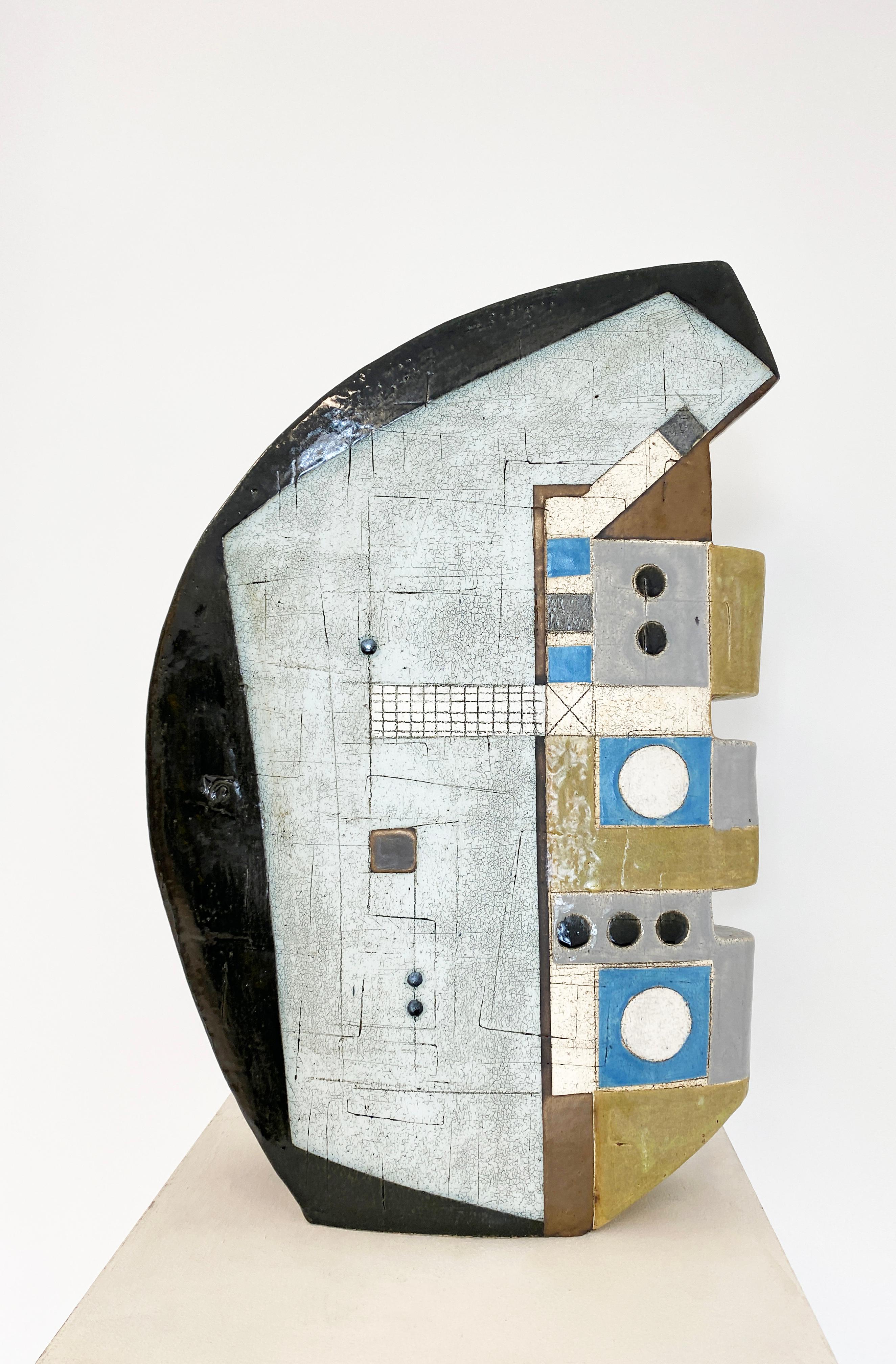 Sculpture abstraite contemporaine en céramique de Sheryl Zacharia 