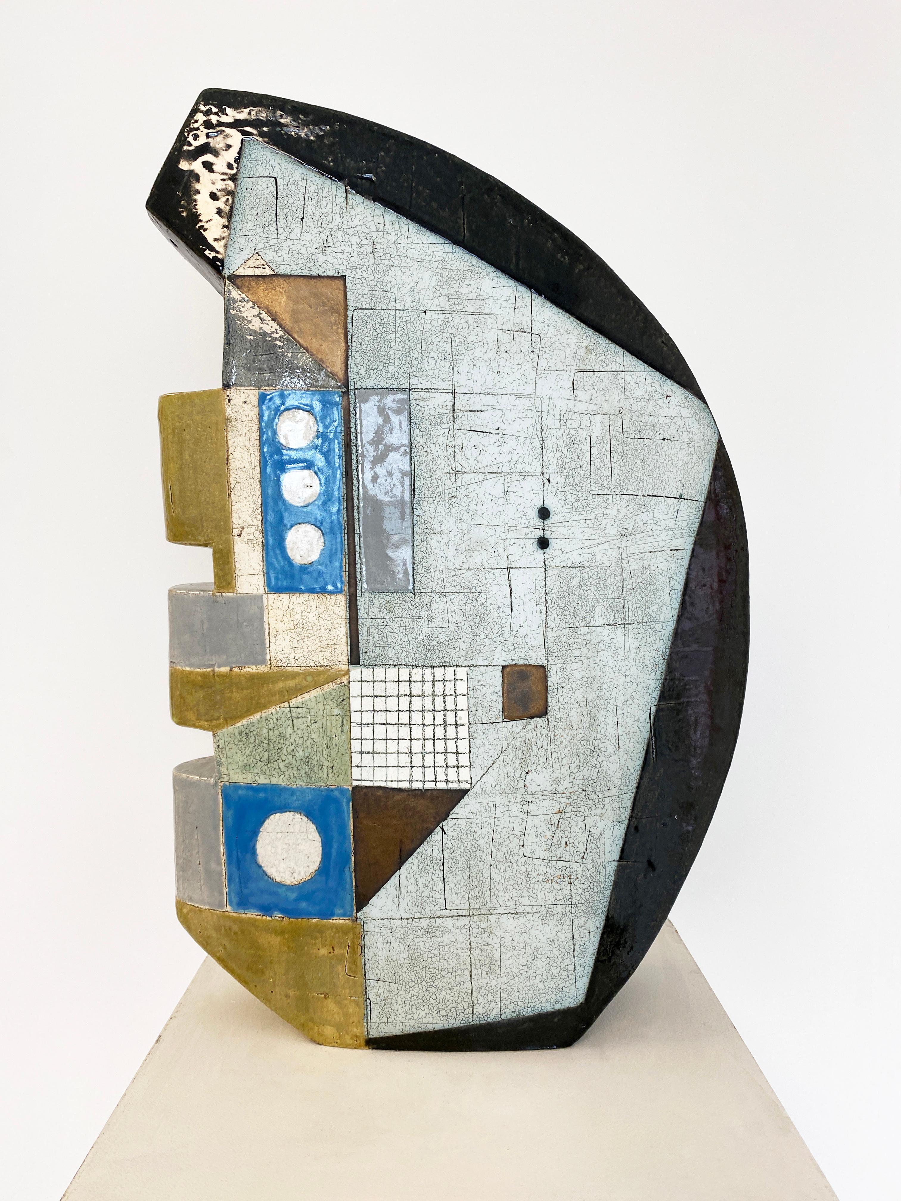 Sculpture abstraite contemporaine en céramique de Sheryl Zacharia 