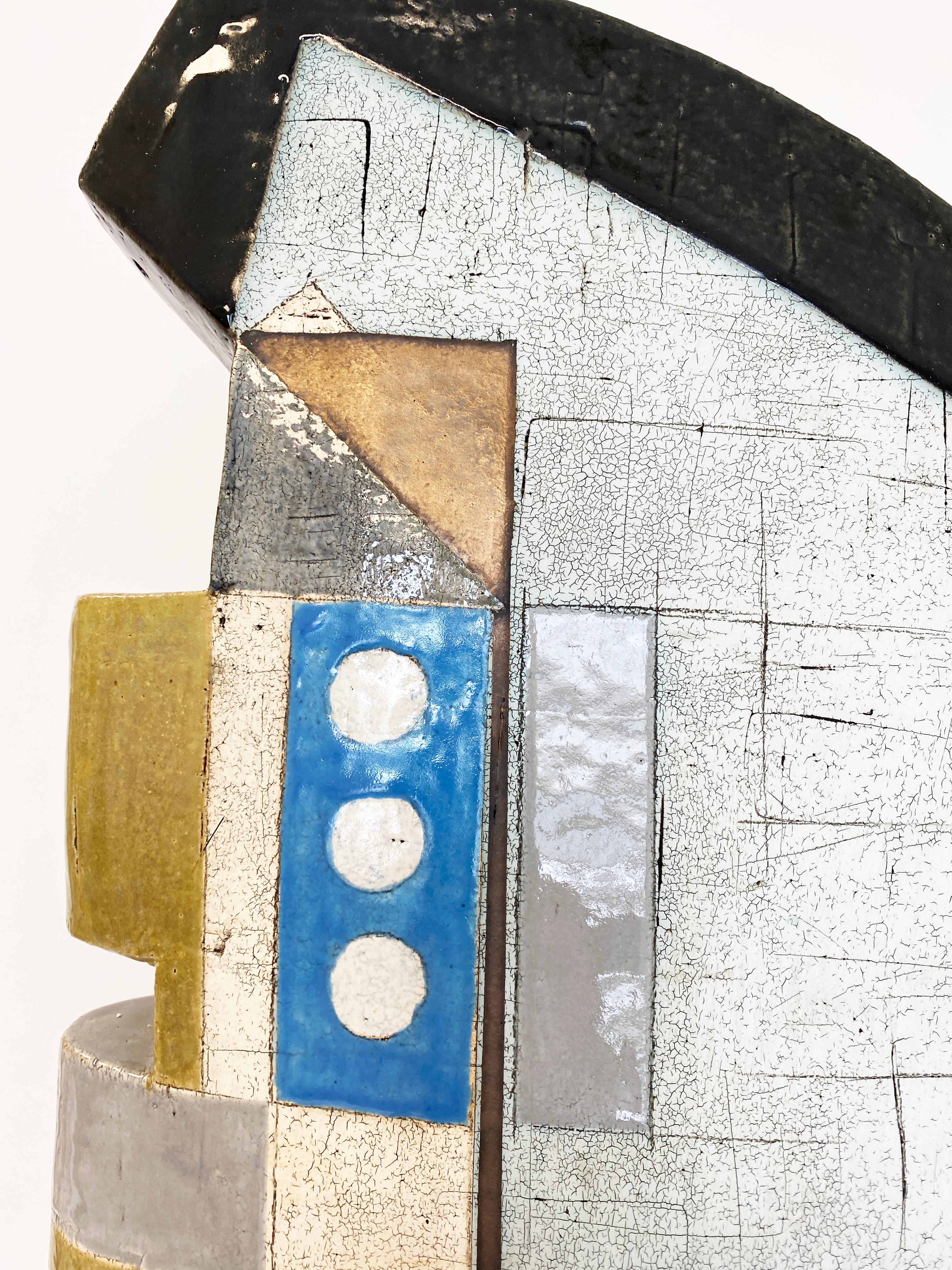 Sculpture abstraite contemporaine en céramique de Sheryl Zacharia 