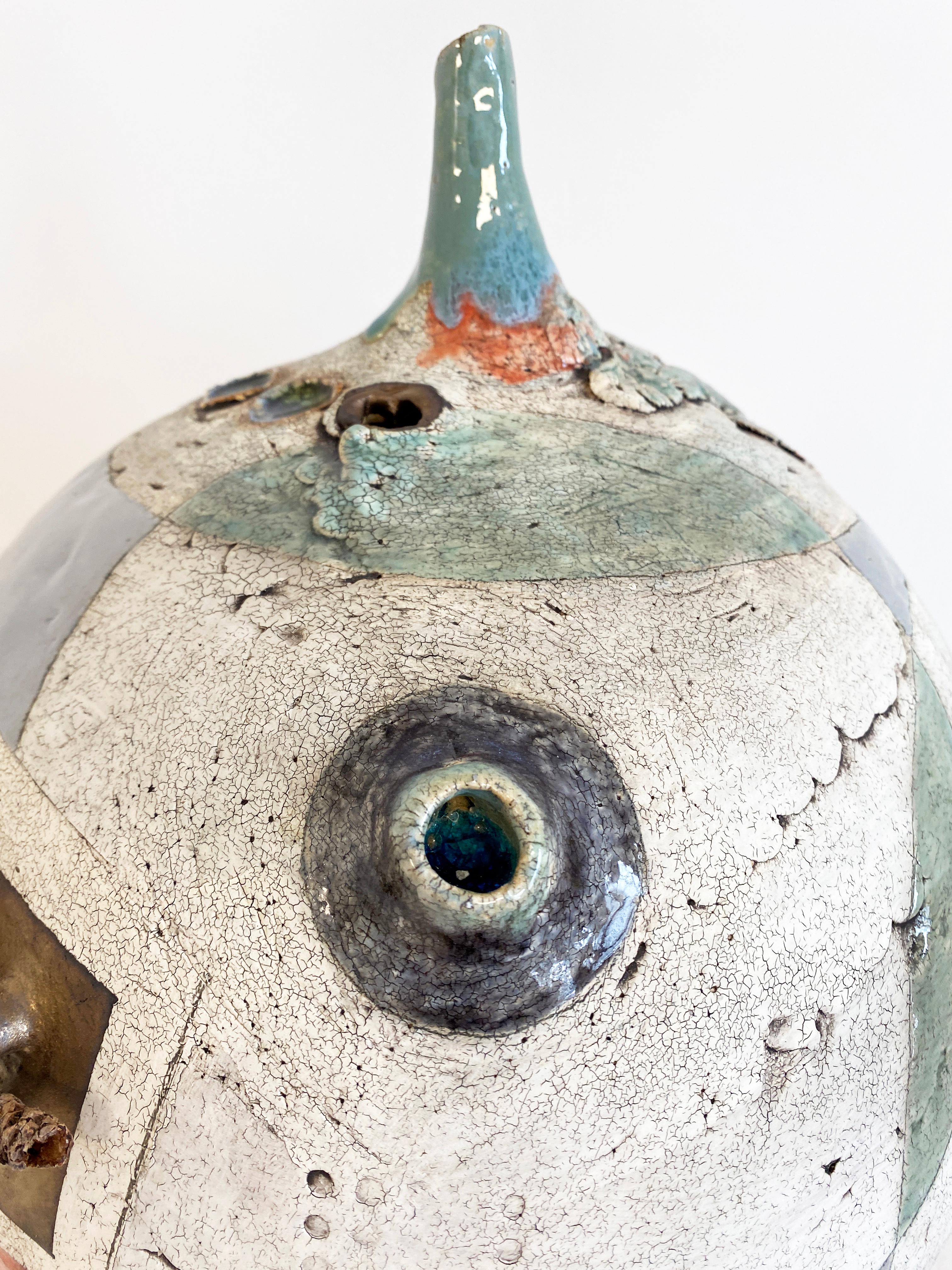 Escultura abstracta de cerámica contemporánea de Sheryl Zacharia 