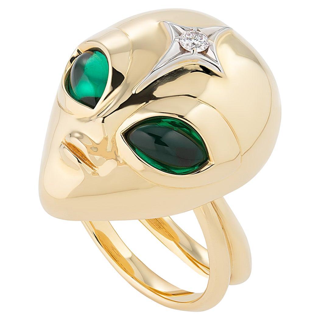 For Sale:  She’s an Alien Ring in 18k Gold Vermeil