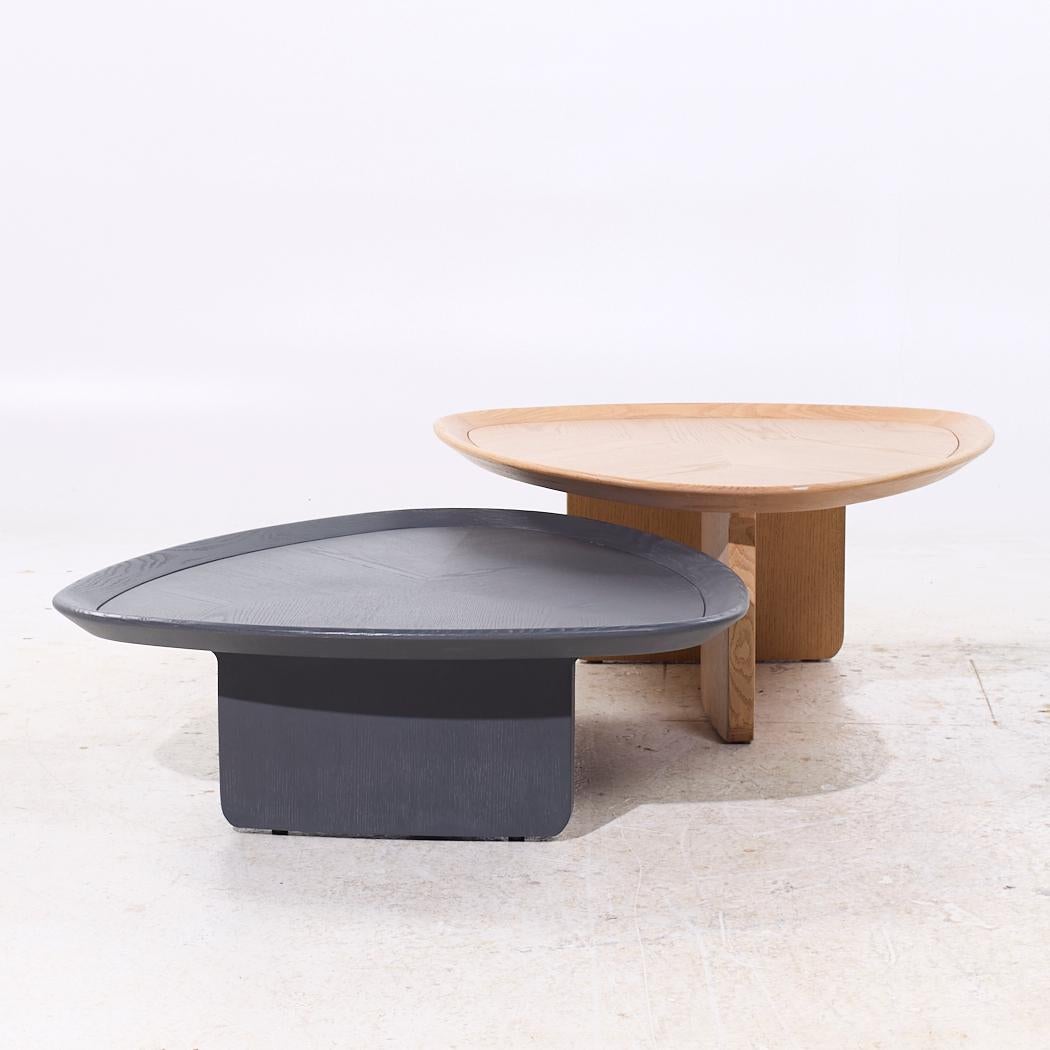Egyptian Shewekar Elgharably Oak Organic Coffee Table - Pair For Sale