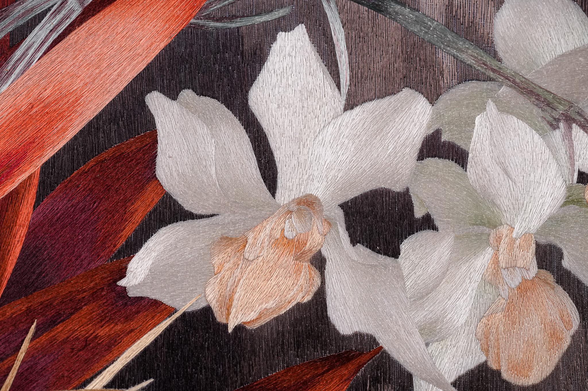 Rainforest Symbol, Chinese Silk Embroidery Painting For Sale 9