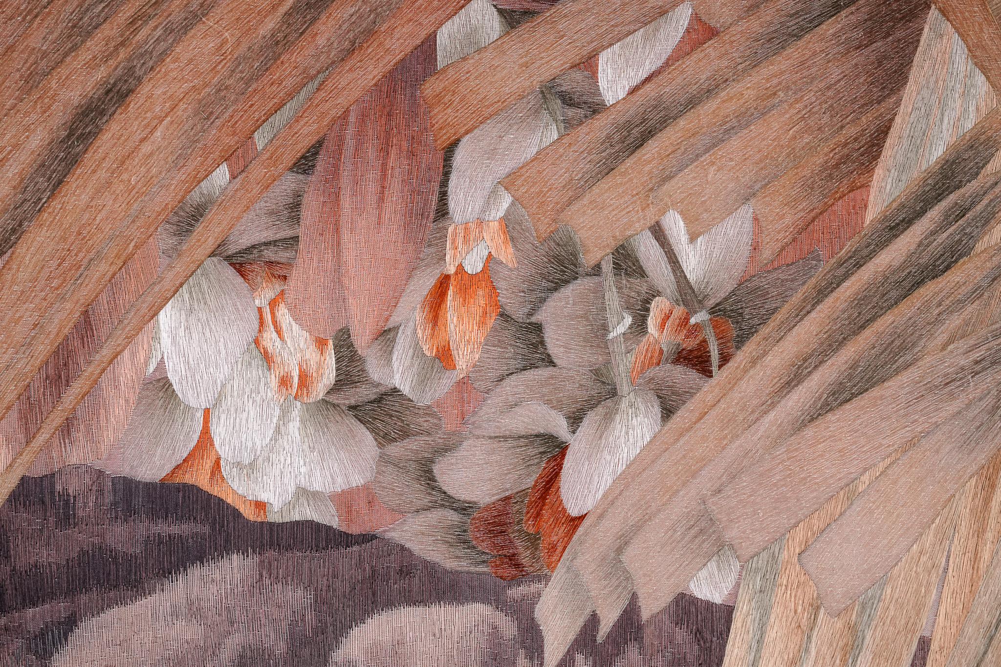 Rainforest Symbol, Chinese Silk Embroidery Painting - Photorealist Mixed Media Art by Shi Jun