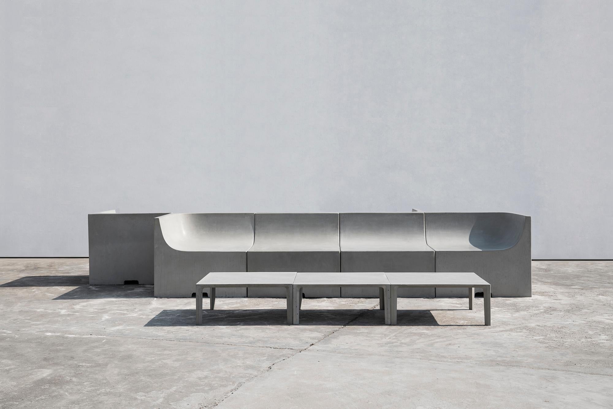 Modulare Bank / Sofa „SHI“ aus Beton im Angebot 4