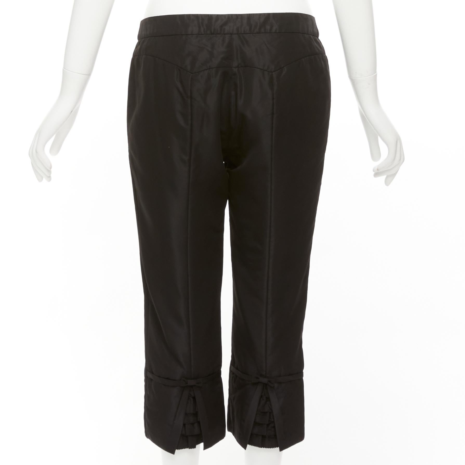 Donna SHIATZY Chen nero in misto acetato con taglio posteriore 3D e pantaloni cropped imbottiti IT42 M. in vendita