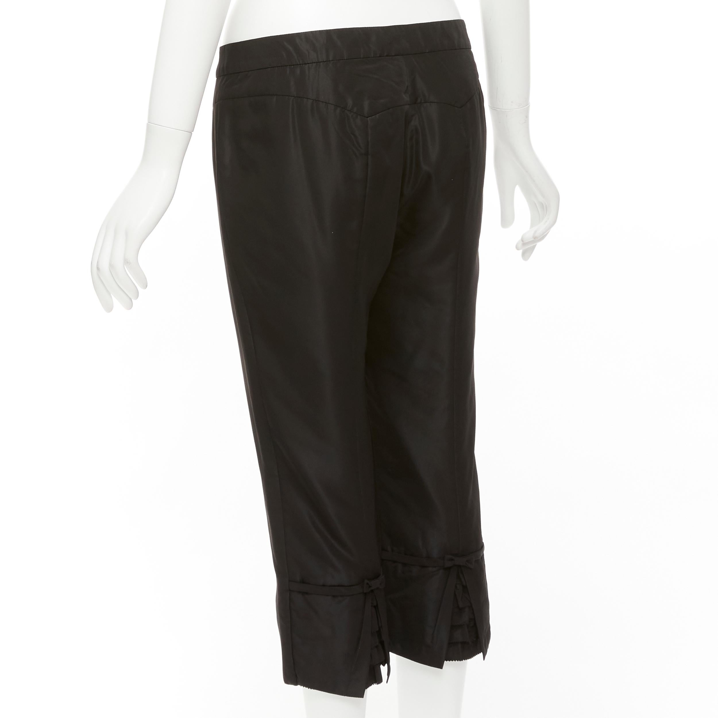 SHIATZY Chen nero in misto acetato con taglio posteriore 3D e pantaloni cropped imbottiti IT42 M. in vendita 1