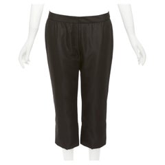 SHIATZY CHEN black acetate blend 3D cut back slit padded cropped pants IT42 M