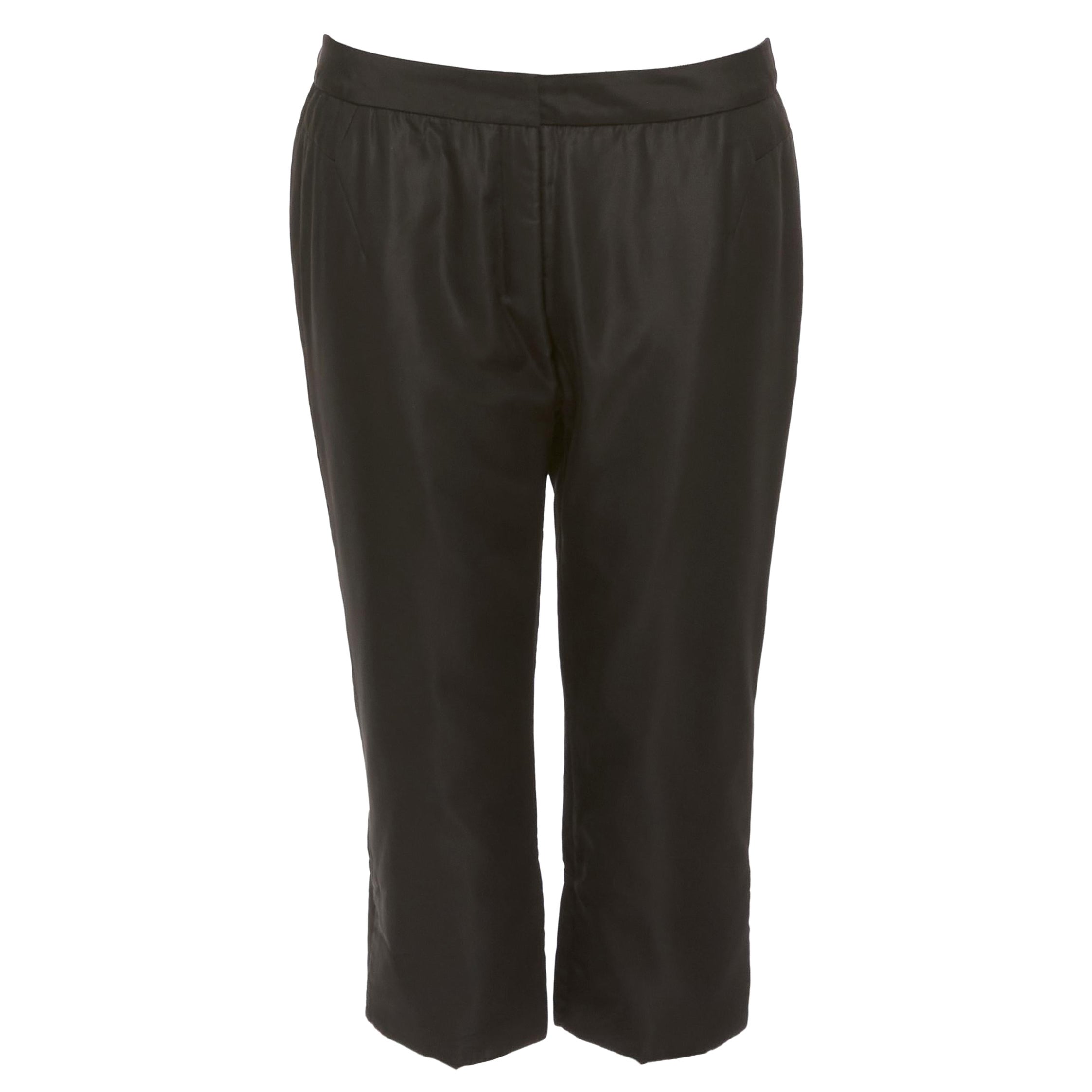 SHIATZY Chen nero in misto acetato con taglio posteriore 3D e pantaloni cropped imbottiti IT42 M. in vendita