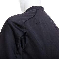 SHIATZY CHEN black cotton blend silky embroidered padded coat IT48 M